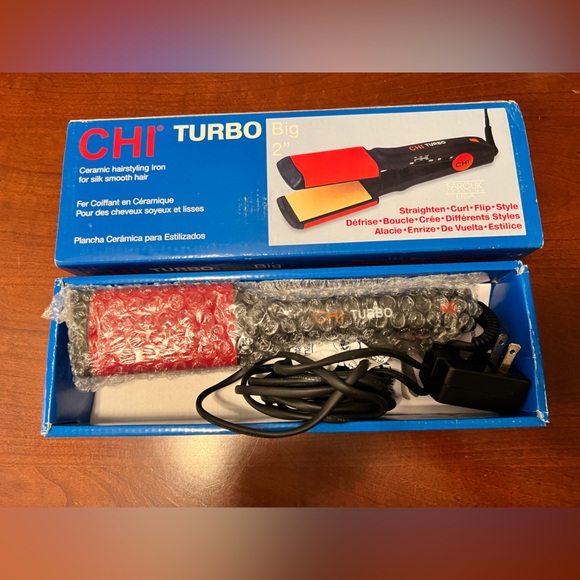 CHI Turbo GF1539 2" Wide Ceramic Flat Iron Hair Straightener WORKING - Picture 1 of 16
